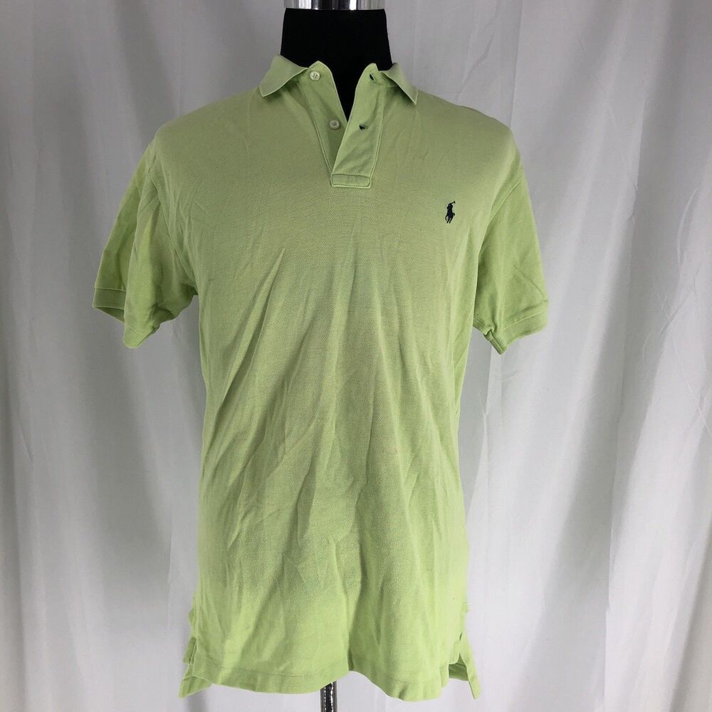 Polo By Ralph Lauren Polo Shirt Mens Bright Lime Pony Logo Casual Medium